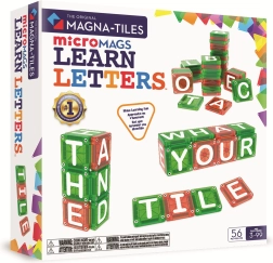 MAGNA-TILES magnetická stavebnica microMAGS písmená, 56 dielikov