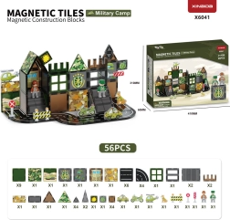 Magnetická stavebnica vojenská základňa, 56 dielikov