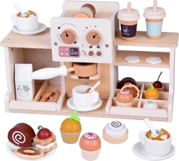 Drevená kaviareň – baristický kávovar s doplnkami