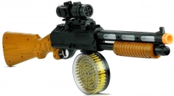 Interaktívna hračka puška AK 868-1 so zvukovými a svetelnými efektmi