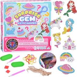 Kreatívny adventný kalendár s diamantovým maľovaním – prívesky