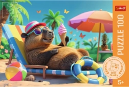 Puzzle TREFL Relax v štýle kapybary 100 dielikov 5+