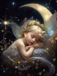 Diamantové maľovanie Spiaci anjelik 30 × 40 cm