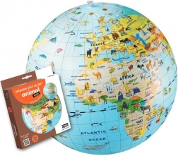 Nafukovací loptový glóbus 50 cm – zvieratá