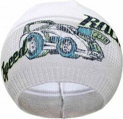 jesenná detská čiapočka New Baby Racing sivá