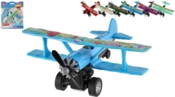 Dvojplošník na spätné natiahnutie 10 × 11 cm, kov/plast – mix farieb