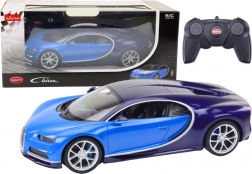 Bugatti Chiron diaľkovo ovládaný model auta v mierke 1:14 modrý
