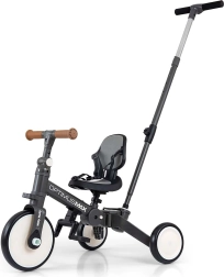 Detský bicykel Milly Mally 5 v 1 Optimus Max, tmavosivý