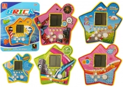 Vrecková elektronická hra tetris v tvare hviezdy – žltá