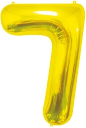 Fóliový balónik číslica 7 zlatý GO DAN Beauty & Charm 85 cm
