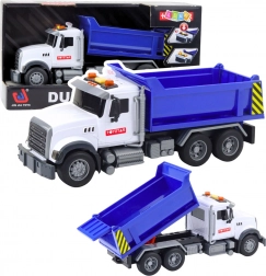 Nákladné vyklápač s pohyblivou korbou, svetlá a zvuky – modrý