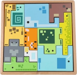 TREFL drevená skladačka – hlavolam Pixel Gang