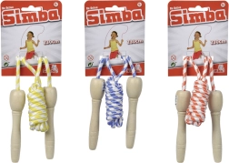 Skákacie lano Simba Be Active s drevenými rúčkami 230 cm