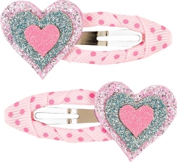 Sponky do vlasov so srdiečkami - 2 ks