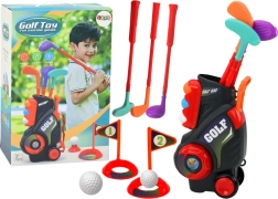 Detská sada mini golfu s vozíkom na kolieskach