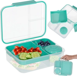 Lunch box s priehradkami 2200 ml, mätový