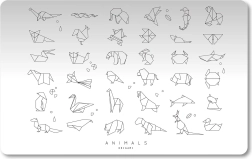 Podložka na stôl z polypropylénu Origami Animals 60 × 45 cm