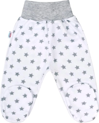 Dojčenské polodupačky New Baby Classic II sivé s hviezdičkami