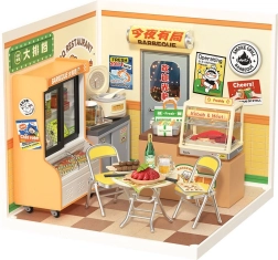 Robotime Rolife DIY domček: reštaurácia Nonstop s LED osvetlením