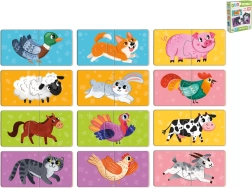 Detské puzzle zvieratká v krabičke (24 dielikov, 12 obrázkov) od 18 mesiacov
