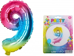 Dúhový nafukovací balónik číslo 9