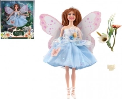 Bábika víla s kĺbovými krídlami a doplnkami