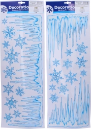 Vianočné trblietavé okenné nálepky