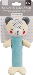 Petit Collage pískacie hrkálka medvedík z organickej bavlny