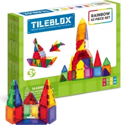 Magnetické kocky Tileblox Rainbow set 42 kusov
