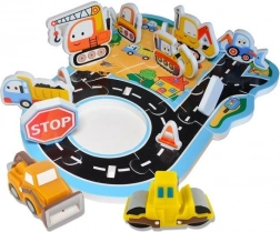 Penaové kúpeľové samolepky Stavebná zóna