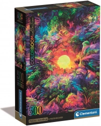 Puzzle 500 Compact – psychedelické svitanie v džungli