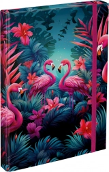 BAAGL Dosky na školské zošity A4 plameniaky