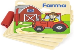 Drevená knižka farma – prvé slová a zvieratká
