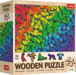 Drevené puzzle TREFL Dúhoví motýle 501 dielikov