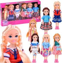 Mini bábiky do domčeka – sada 6 ks, 14 cm