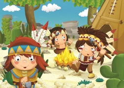 Puzzle Indiáni 50 dielikov