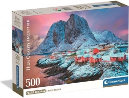Puzzle Dedinka Hamnoy 500 dielikov CLEMENTONI