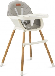 Multifunkčná jedálenská stolička MoMi REKI sivá