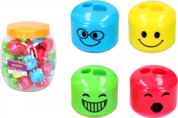 strúhadlo na dve ceruzky s tvárou a zásobníkom