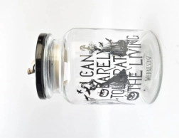 Sklenená dóza na sladkosti s vekom WEDNESDAY