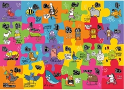 Gibsons veľké podlahové puzzle netradičná abeceda pre deti