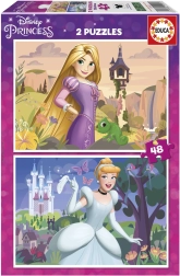 Puzzle DISNEY princezné 2×48 dielikov – Locika a Popoluška
