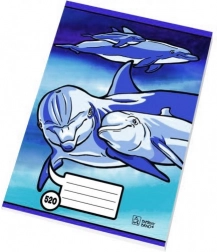 školský zošit A5 čistý 20 listov delfíny