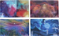 Plastové puzdro s cvokom 24 × 16,8 cm – farebný mix