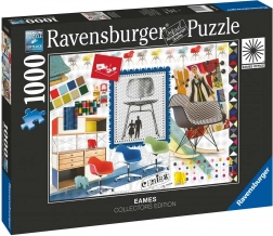 Ravensburger puzzle Eames Design klasické stoličky 1000 dielikov