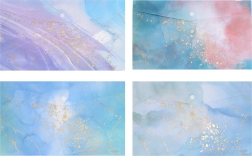 Plastové dosky s drukom A4, mramorový dizajn, farebné