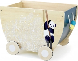 Drevený vozík Vilac Canopée s gumovými kolieskami