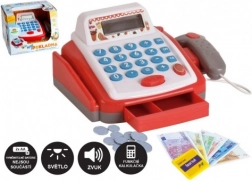 Malá detská digitálna pokladňa s doplnkami, so svetlom a zvukom