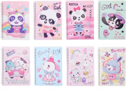 Linajkovaný špirálový blok 14,5x20,5 cm, 80 strán