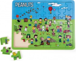 Malé nožičky Drevené puzzle Snoopy na ihrisku